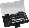 FAMEX 594-40 Socket Set with Reversible Ratchet, 47-pcs